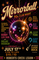 MIRRORBALL *70s CLUB NIGHT* July 17