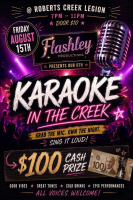 KARAOKE IN THE CREEK  AUG 15