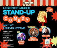 The Legion of Laughs STAND UP COMEDY Sept 18