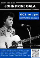 5th ANNUAL JOHN PRINE GALA OCT 16